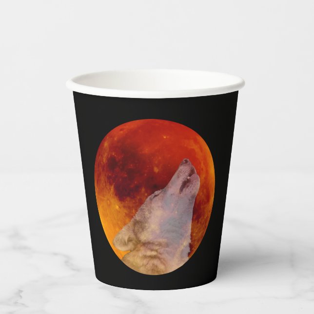 Super Blood Wolf Moon Paper Cups (Front)