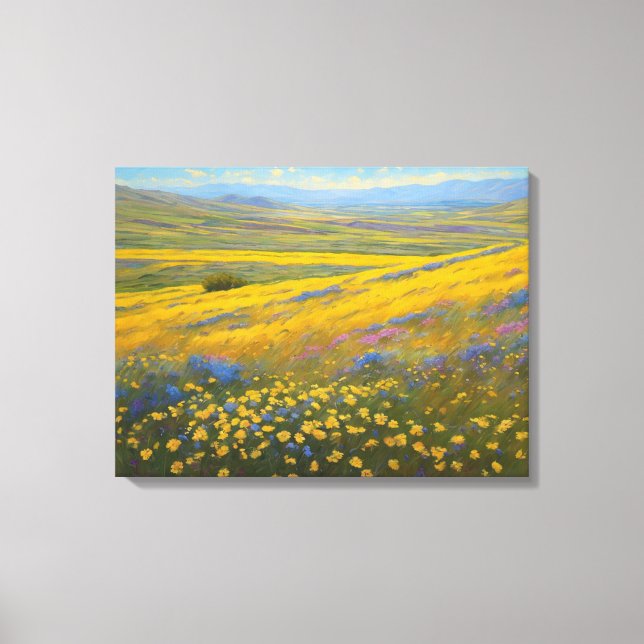 Super Blooms in California, Carrizo Plains Canvas Print (Front)