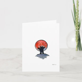 "Super Blue Blood Moon", carte de voeux vierge