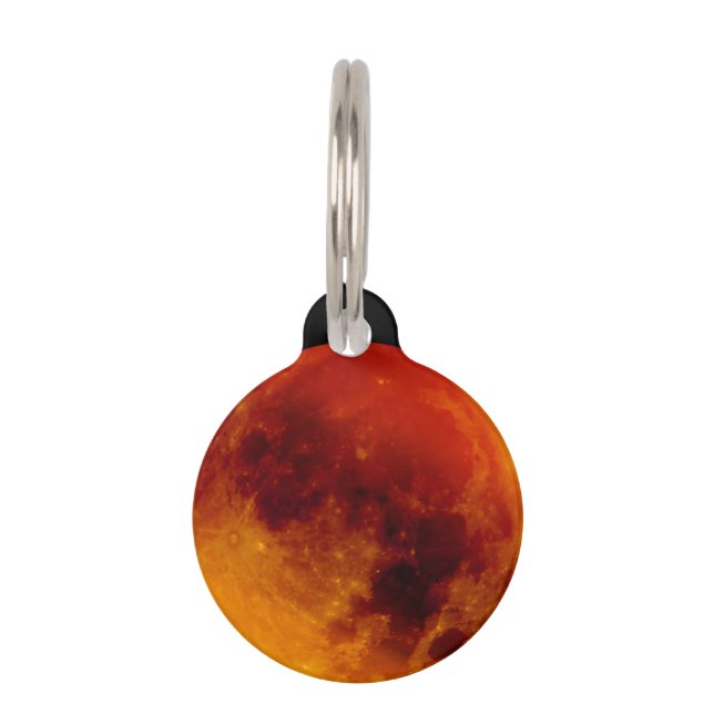 Super Blue Blood Moon Pet Tag (Front)