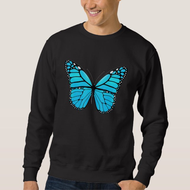 Super Blue Monarch Butterfly From Outer Space Sweatshirt (Front)