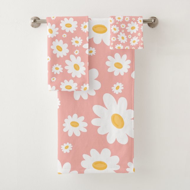 Super Blush Boho Daisy Floral Garden Motif (En situation)