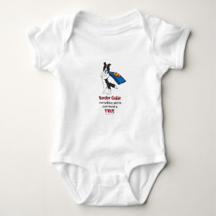 Super Border Collie Black Baby Bodysuit