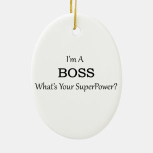 Super Boss Ceramic Ornament