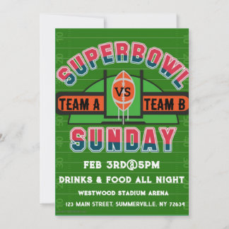 super bowl invitation dimanche