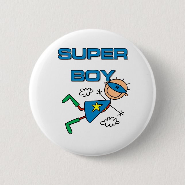 Super Boy 2 Inch Round Button (Front)