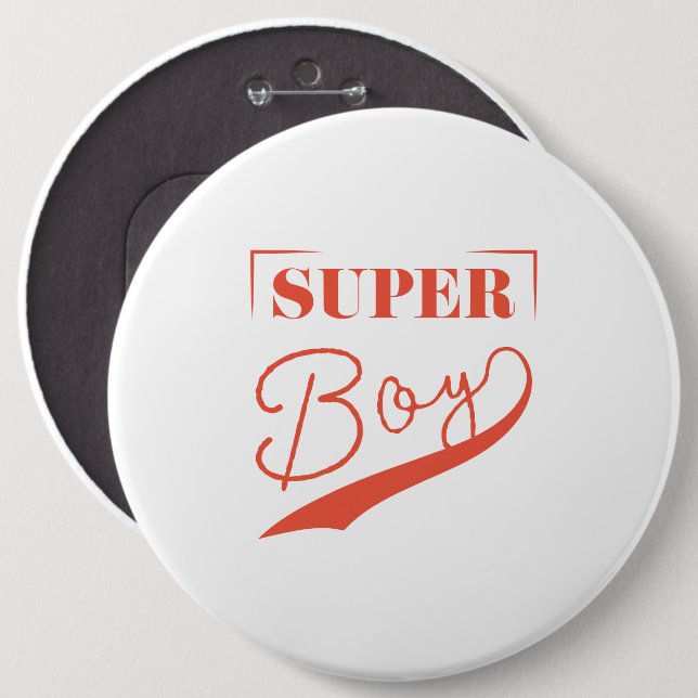 Super Boy 6 Inch Round Button (Front & Back)