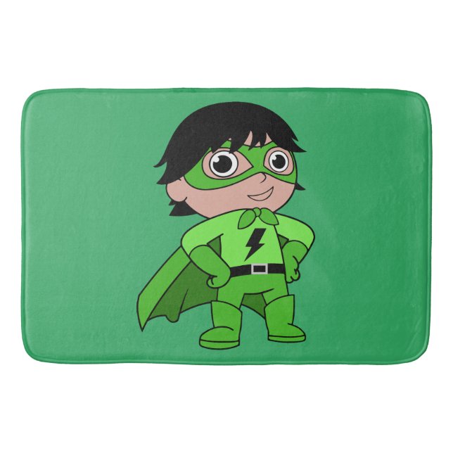 Super Boy Action Hero Bath Mat (Front)