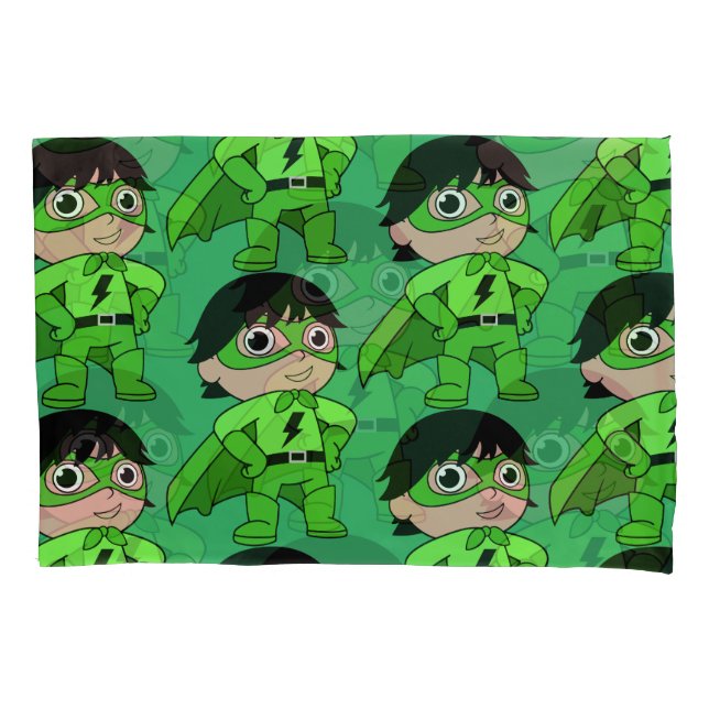 Super Boy Action Hero Pillowcase (Front)