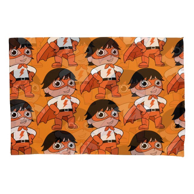 Super Boy Action Hero Pillowcase (Front)