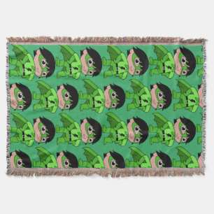 Super Boy Action Hero Throw Blanket