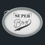 Super Boy Belt Buckle<br><div class="desc">Super Boy is a modern script design that celebrates the courage and strength of young boys. This design is also available for all members of your family,  so don't forget to check it out on our shop.</div>