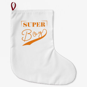 Super Boy Large Christmas Stocking