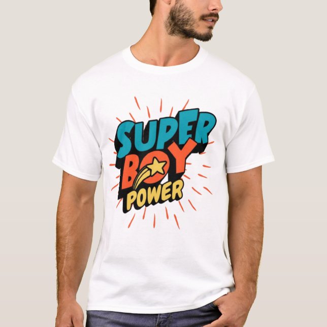 Super Boy Power T-shirt Design (Front)