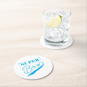 Super Boy Round Paper Coaster