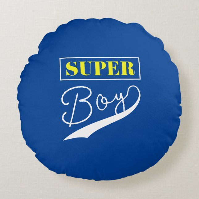 Super Boy  Round Pillow (Front)