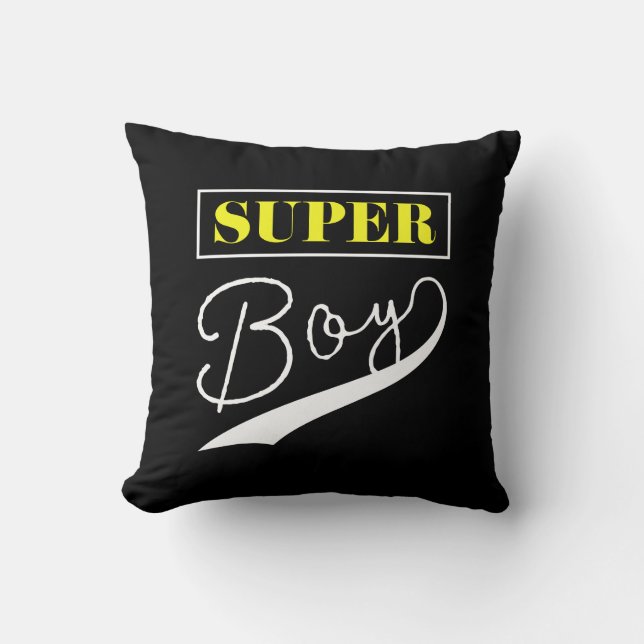 Super Boy  Throw Pillow (Front)