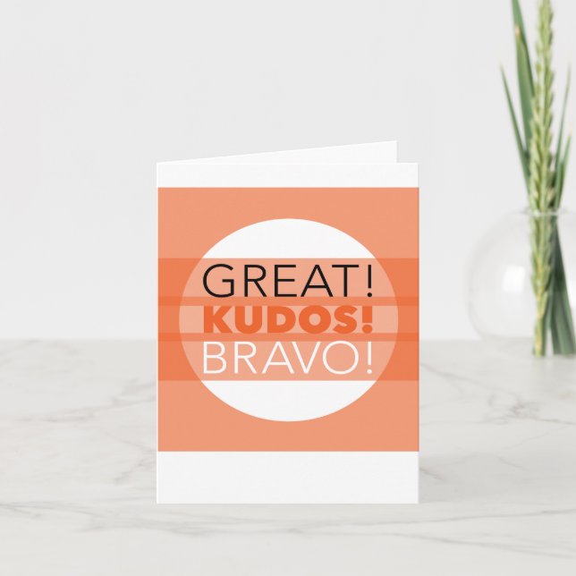 Super ! Bravo ! Bravo ! Carte de vœux (Devant)