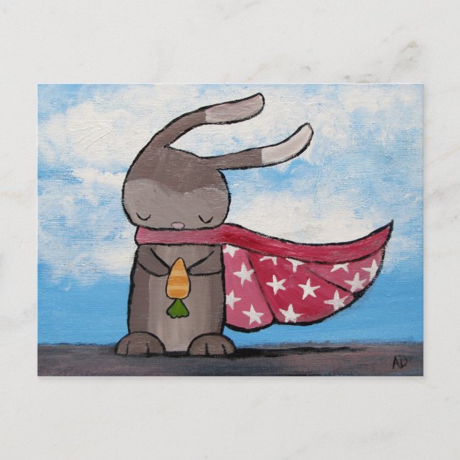 Super Bunny Postcard (Front)