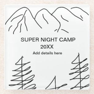 Super camp summer winter add name year travel vacc glass coaster