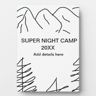 Super camp summer winter add name year travel vacc plaque