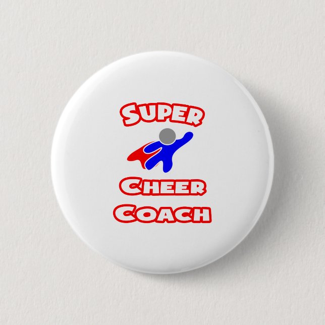 Super Cheer Coach 2 Inch Round Button (Front)