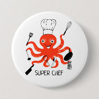 Super Chef Orange Octopus with Kitchen Gadgets