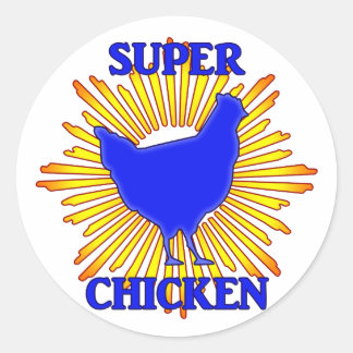 Super Chicken Classic Round Sticker