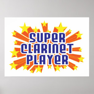 Super Clarinet Player Poster