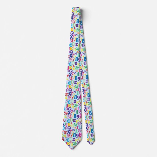 Super Colorful ABCs and 123s Tie (Front)