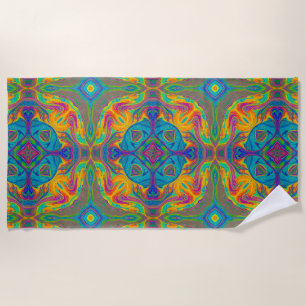 Super Colourful Fun Abstract Beach Towel