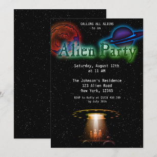 Super Cool Alien et Invitation du parti UFO