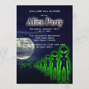 Super Cool Alien et Invitation du parti UFO