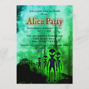Super Cool Alien et Invitation du parti UFO