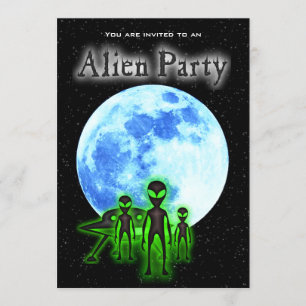 Super Cool Alien & UFO Invitation