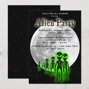 Super Cool Alien & UFO Invitation