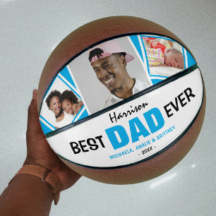 Super Cool  'BEST DAD EVER' Photo and Name Basketb Basketball