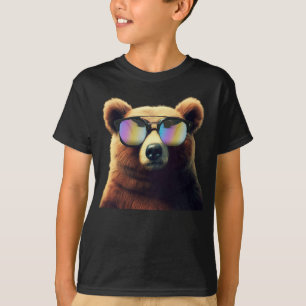 Super Cool Brown Bear in Sunglasses T-Shirt
