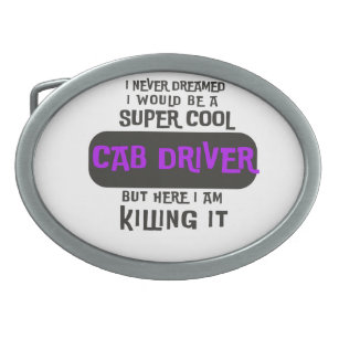 Super Cool Cab Driver Belt Buckle