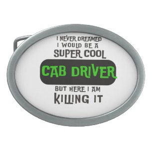 Super Cool Cab Driver Belt Buckle