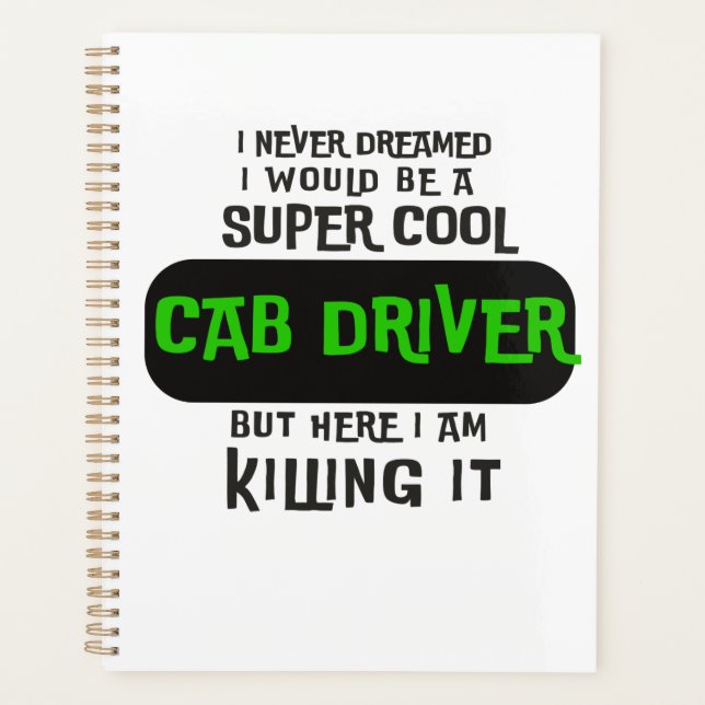 Super Cool Cab Driver Planner (Front)
