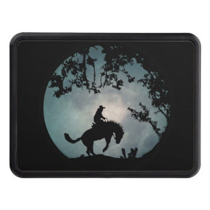 Super Cool Cowboy and Bucking Horse Trailer Hitch Cover