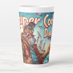 Super Cool Dad Digital Art Latte Mug