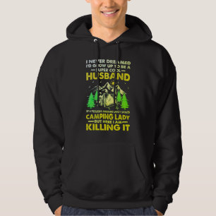 Super Cool Husband of Camping Lady Funny Camper Hoodie
