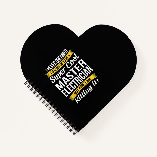 Super Cool Master Electrician  Funny Gift Notebook (Front)