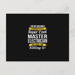Super Cool Master Electrician Funny Gift Postcard
