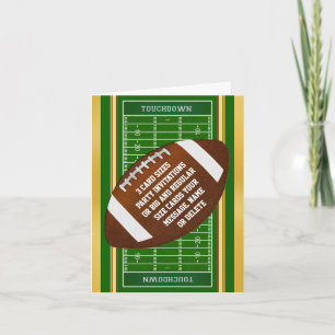 Super Cool Personalized Football Party Invitations
