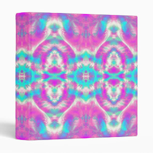 SUPER COOL Pink and Blue Abstract Pattern Binder