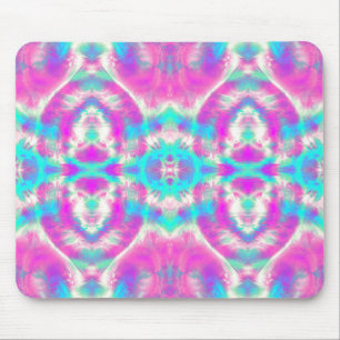 Super Cool Pink and Blue Abstract Pattern Mouse Pad
