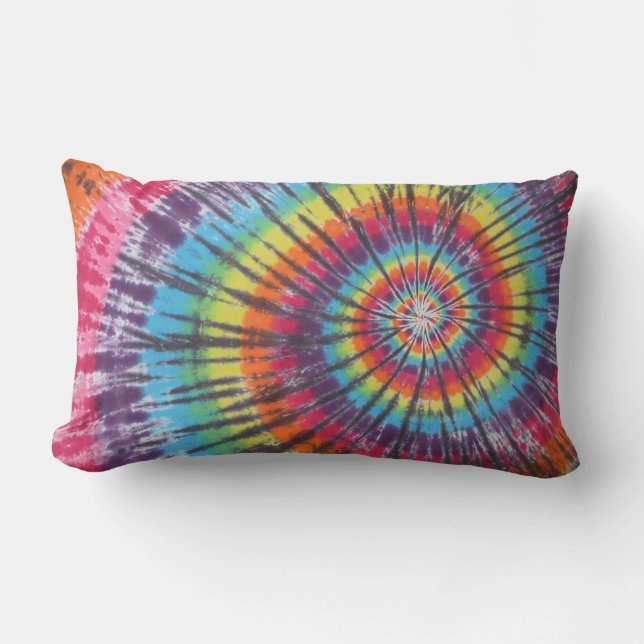 Super Cool Spiral Tie Dye Throw Pillow (Front)